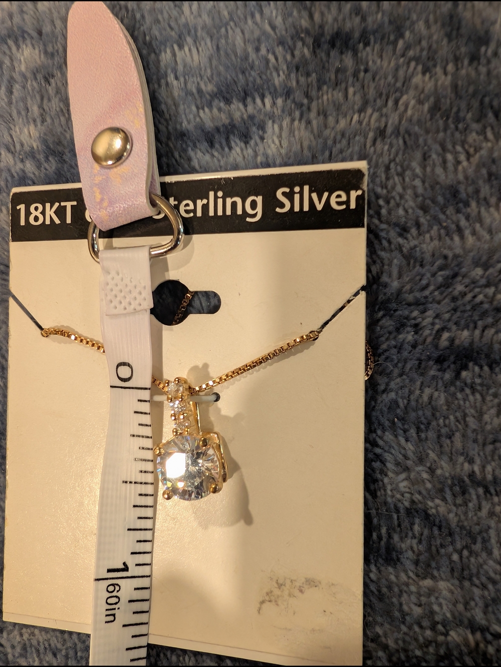 NIP 18 KT Gold Over Sterling Silver Necklace And Pendant - Picture 3 of 4